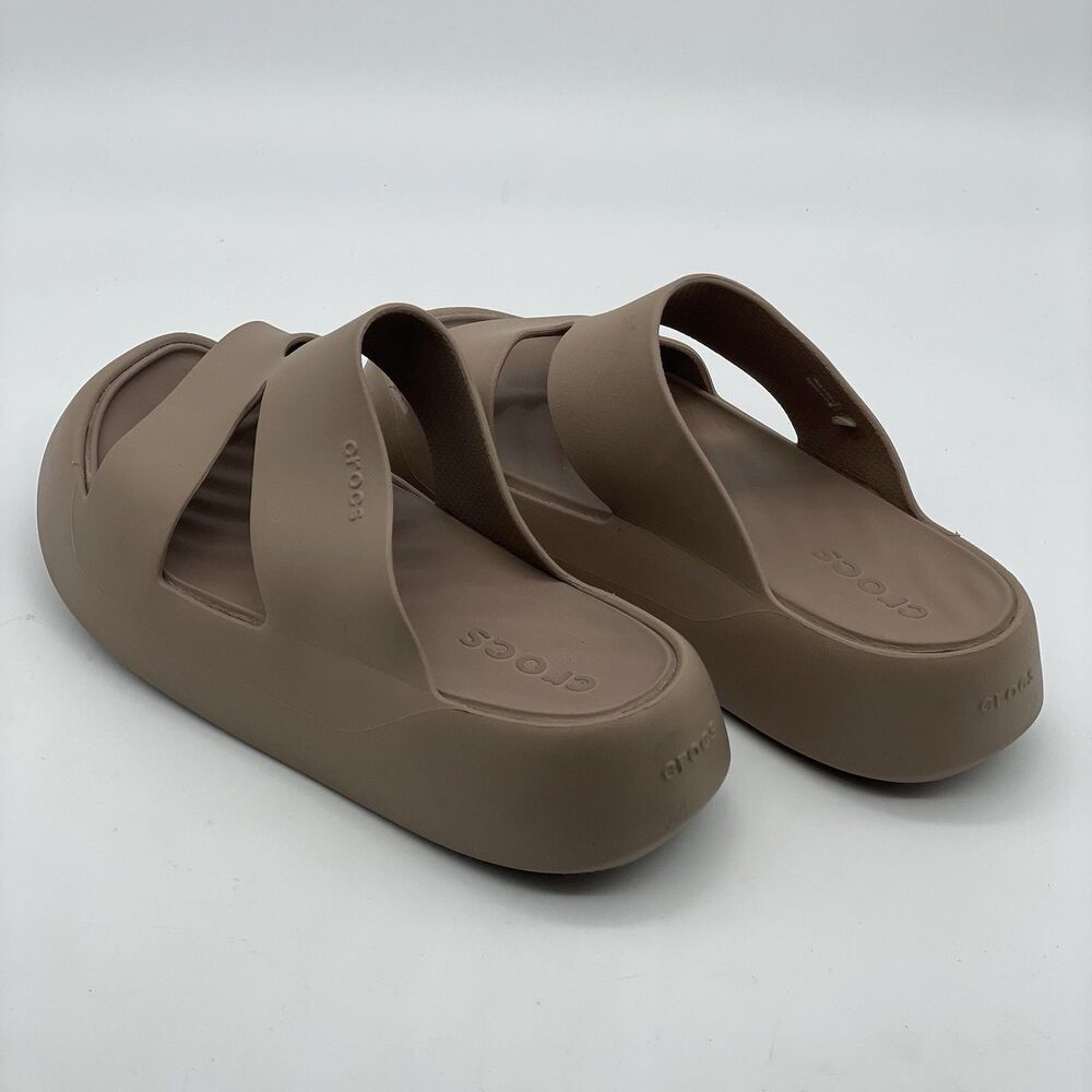 Crocs Getaway Platform H-Strap Sandals Women's 6 Taupe Casual Open Toe Comfort - Picture 13 of 16
